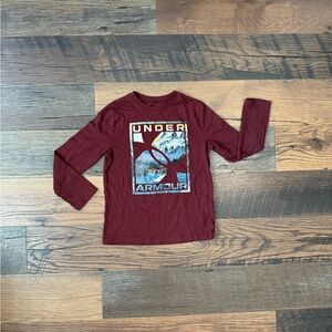 🌟Under Armour Kids Burgundy Long Sleeve Tee🌟